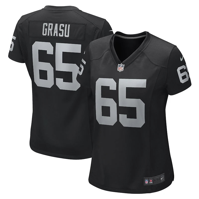 Maillot de joueur jeu Nike Hroniss Grasu noir Las Vegas Raiders pour femme