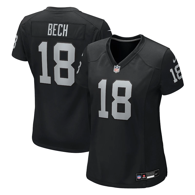 Women's Nike Jack Bech Black Las Vegas Raiders Team Game Jersey