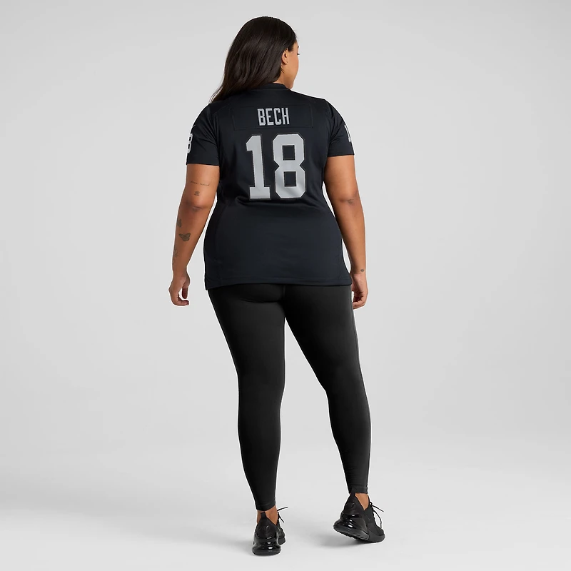 Women's Nike Jack Bech  Black Las Vegas Raiders Team Game Jersey
