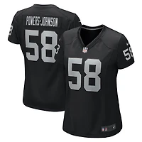 Maillot de match Nike Jackson Powers-Johnson noir pour femme des Las Vegas Raiders