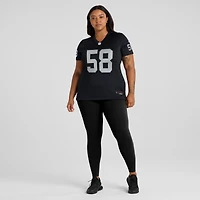 Maillot de match Nike Jackson Powers-Johnson noir pour femme des Las Vegas Raiders