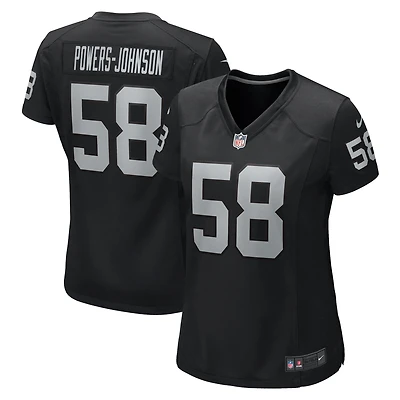 Maillot de match Nike Jackson Powers-Johnson noir pour femme des Las Vegas Raiders