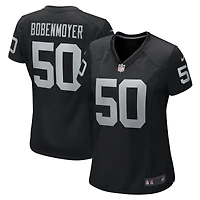 Maillot de joueur jeu Nike Jacob Bobenmoyer pour femmes, noir, Las Vegas Raiders