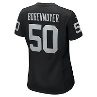 Maillot de joueur jeu Nike Jacob Bobenmoyer pour femmes, noir, Las Vegas Raiders
