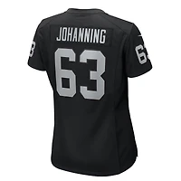 Maillot de match Nike Jake Johanning noir pour femme des Las Vegas Raiders