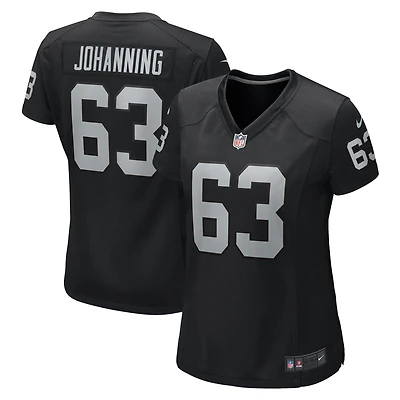 Maillot de match Nike Jake Johanning noir pour femme des Las Vegas Raiders
