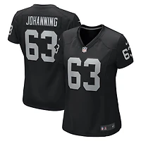 Maillot de match Nike Jake Johanning noir pour femme des Las Vegas Raiders