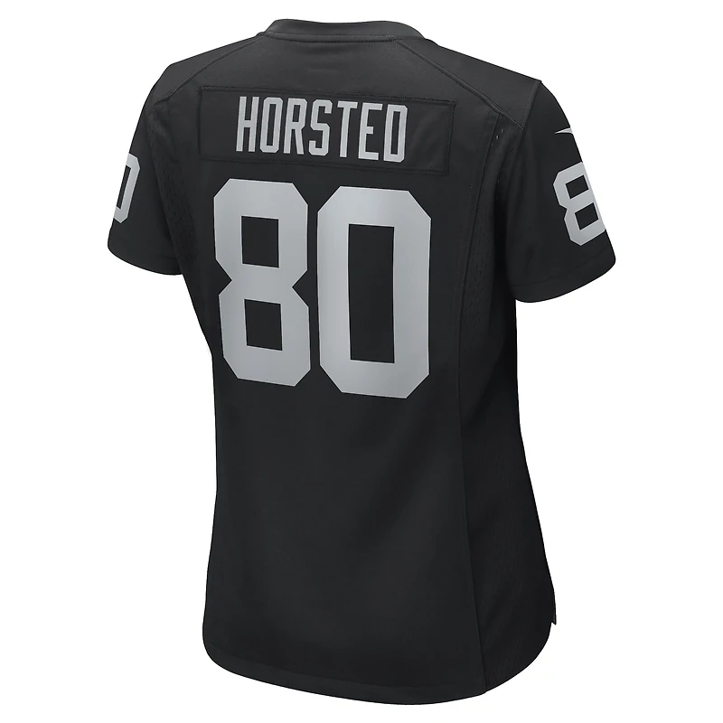 Maillot de joueur jeu Nike Jesper Horsted pour femme, noir, Las Vegas Raiders