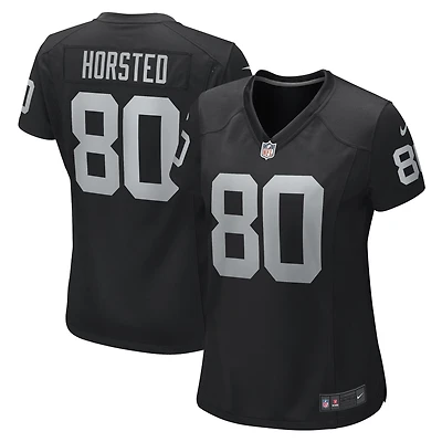 Maillot de joueur jeu Nike Jesper Horsted pour femme, noir, Las Vegas Raiders