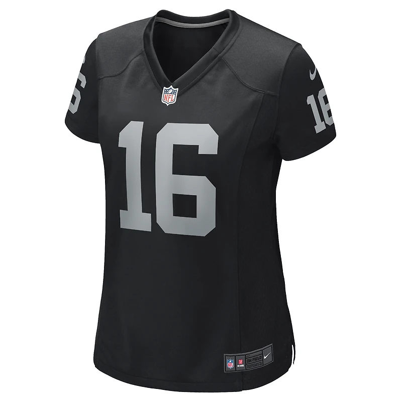 Maillot de joueur retraité Nike Jim Plunkett pour femme des Las Vegas Raiders Game noir
