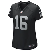 Maillot de joueur retraité Nike Jim Plunkett pour femme des Las Vegas Raiders Game noir