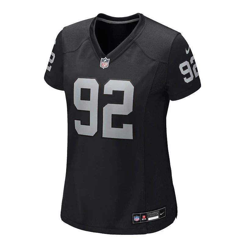 Women's Nike JJ Pegues  Black Las Vegas Raiders Team Game Jersey
