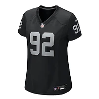 Maillot Nike JJ Pegues noir pour femme des Las Vegas Raiders