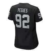 Maillot Nike JJ Pegues noir pour femme des Las Vegas Raiders