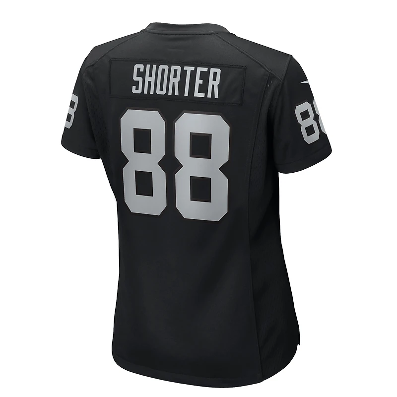 Women's Nike Justin Shorter Black Las Vegas Raiders Team Game Jersey