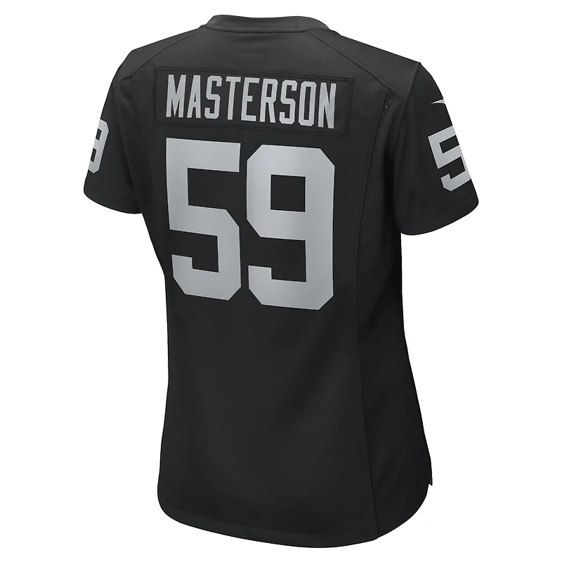 Women's Nike Luke Masterson Black Las Vegas Raiders Game Player Jersey