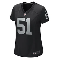Maillot de match Nike Malcolm Koonce pour femmes, noir, Las Vegas Raiders
