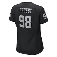 Maillot Nike Maxx Crosby pour femme, noir, Las Vegas Raiders
