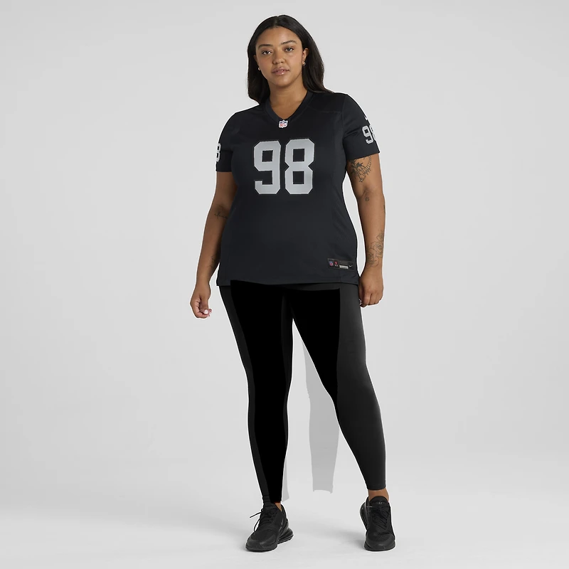Women's Nike Maxx Crosby Black Las Vegas Raiders Jersey