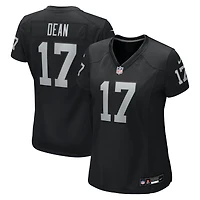 Women's Nike Nakobe Dean  Black Las Vegas Raiders Team Game Jersey