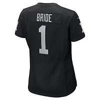 Maillot de match Nike numéro 1 Bride pour femme, noir, Las Vegas Raiders