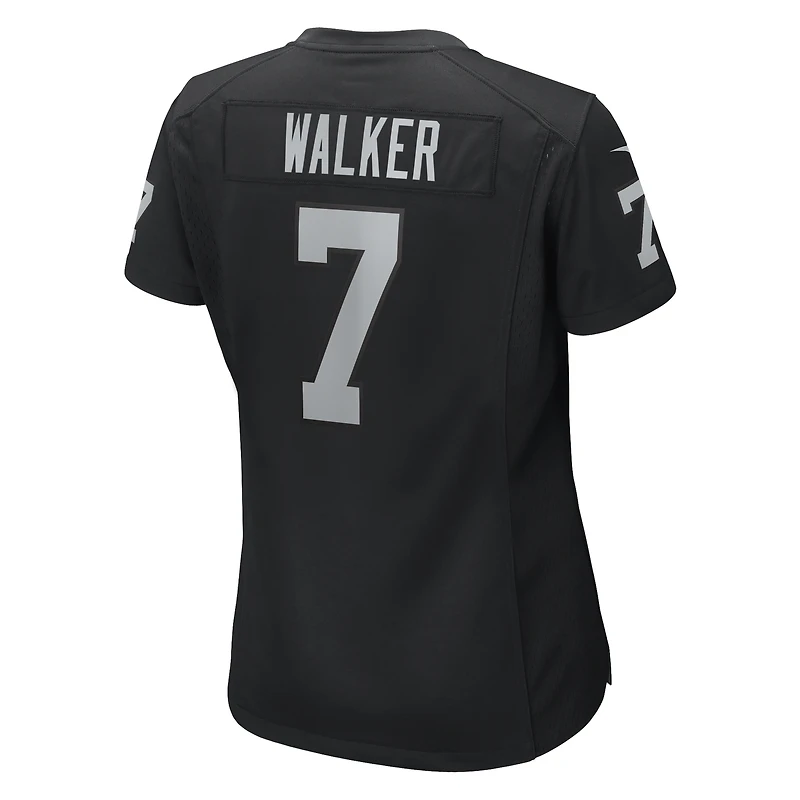 Maillot de match Nike Quay Walker noir pour femme, équipe des Raiders Las Vegas