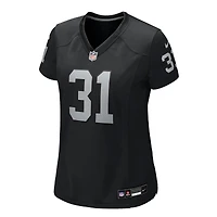 Maillot Nike Raheem Mostert noir pour femme des Las Vegas Raiders