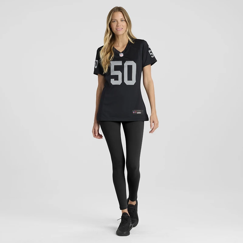 Women's Nike Segun Olubi  Black Las Vegas Raiders Team Game Jersey