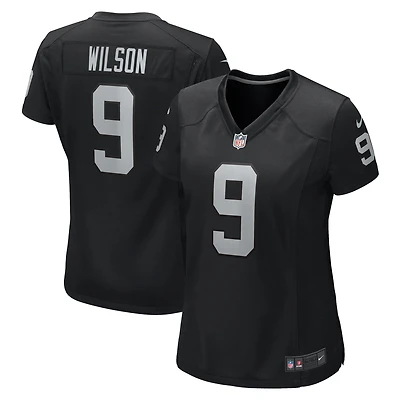 Maillot de match Nike Tyree Wilson noir pour femme des Las Vegas Raiders