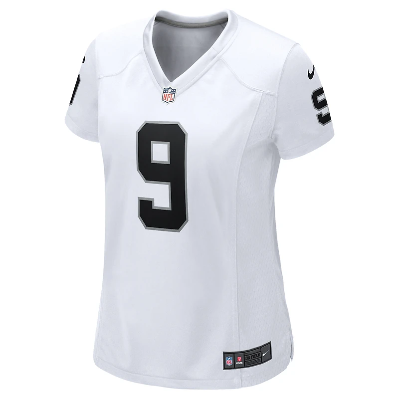Maillot de match l'équipe Nike Tyree Wilson pour femmes, blanc, Las Vegas Raiders