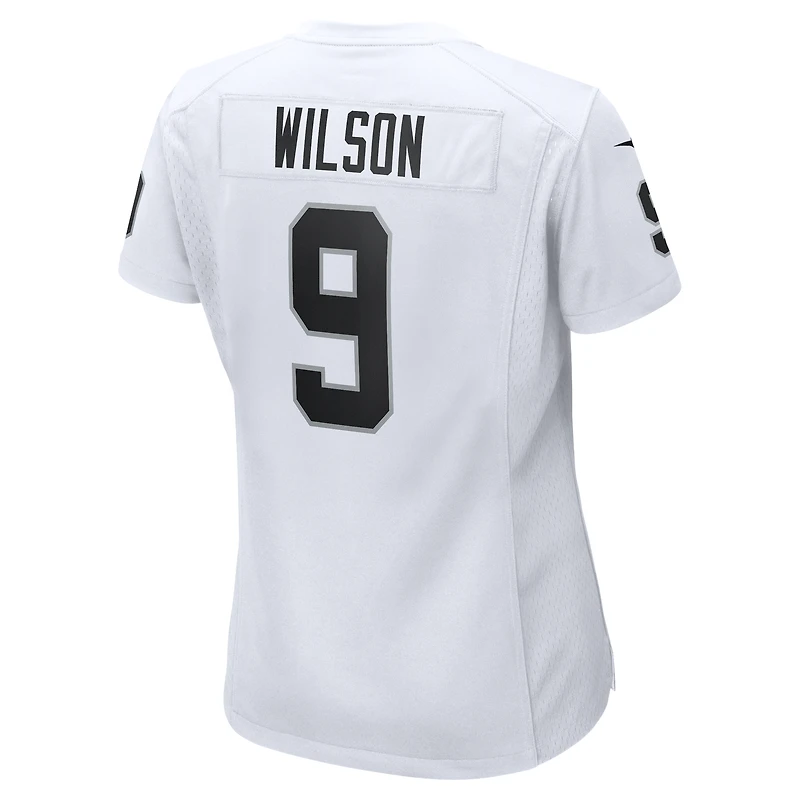 Maillot de match l'équipe Nike Tyree Wilson pour femmes, blanc, Las Vegas Raiders