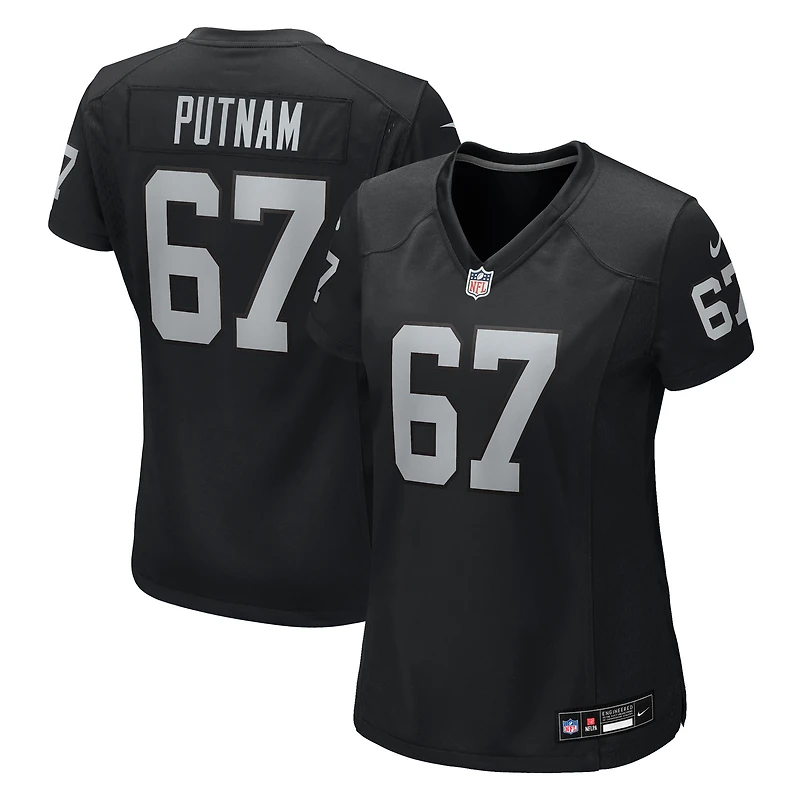 Women's Nike Will Putnam  Black Las Vegas Raiders Team Game Jersey