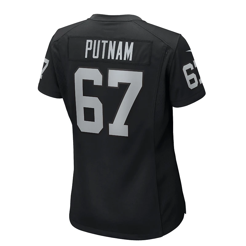 Women's Nike Will Putnam  Black Las Vegas Raiders Team Game Jersey