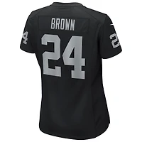 Women's Nike Willie Brown Black Las Vegas Raiders Game Retired Player Jersey