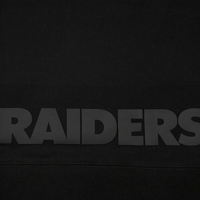 Women's Pro Standard Black Las Vegas Raiders Jeweled Cropped Pullover Hoodie