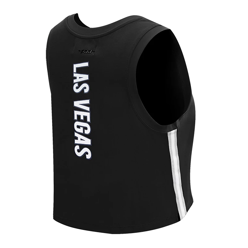 Débardeur court classique Pro Standard noir Las Vegas Raiders Ombre Wordmark pour femmes