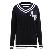 Women's Pro Standard  Black Las Vegas Raiders Prep V-Neck Pullover Sweater
