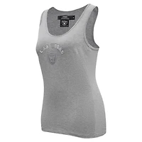 Women's Pro Standard Gray Las Vegas Raiders Triple Tonal Racerback Tank Top