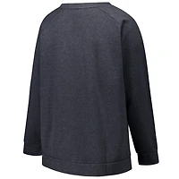 Sweat-shirt raglan délavé à l'acide pour femme, couleur charbon, grande taille, des Las Vegas Raiders