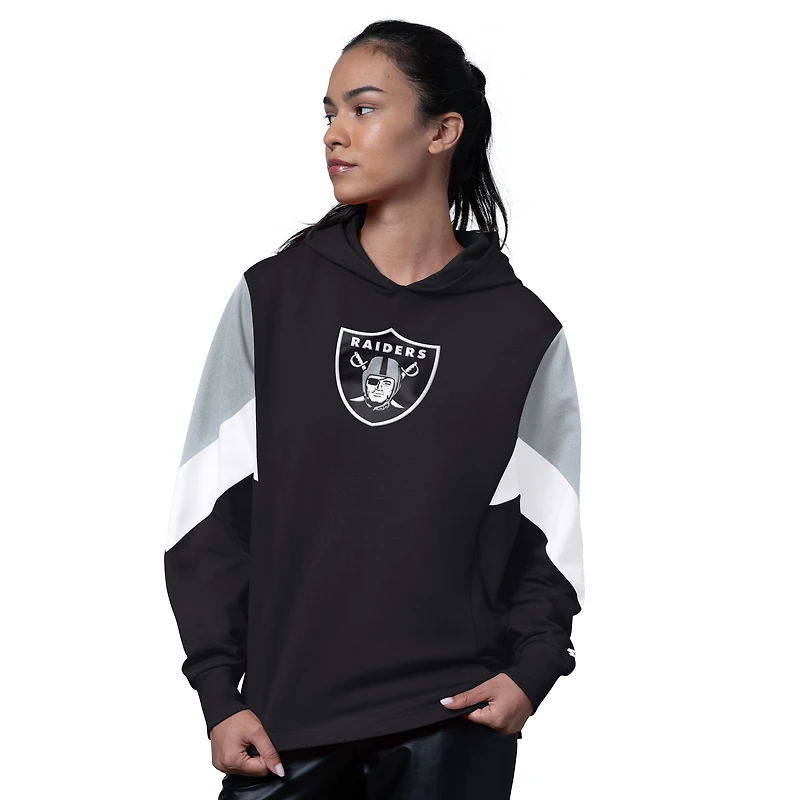 Sweat à capuche noir Starter pour femme des Las Vegas Raiders Scrimmage
