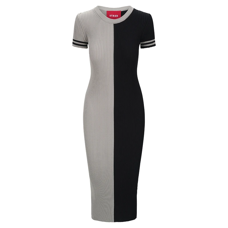 Women's STAUD  Silver/Black Las Vegas Raiders Colleen Dress