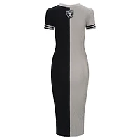 Robe Colleen argentée/noire STAUD pour femme des Las Vegas Raiders