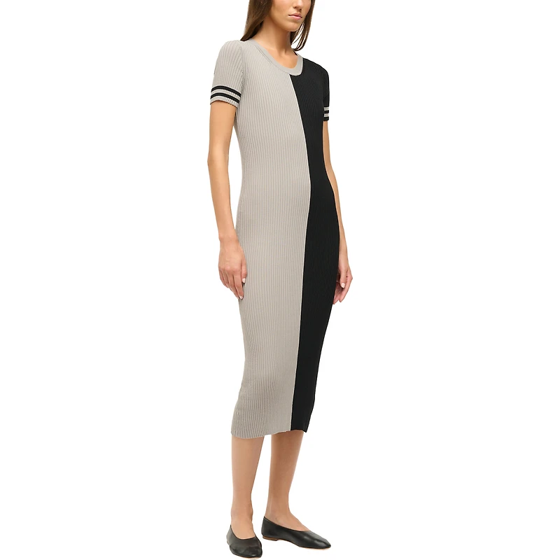 Women's STAUD  Silver/Black Las Vegas Raiders Colleen Dress