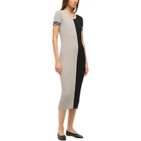 Women's STAUD  Silver/Black Las Vegas Raiders Colleen Dress