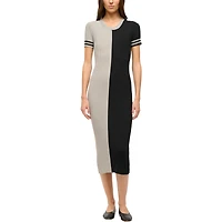 Women's STAUD  Silver/Black Las Vegas Raiders Colleen Dress