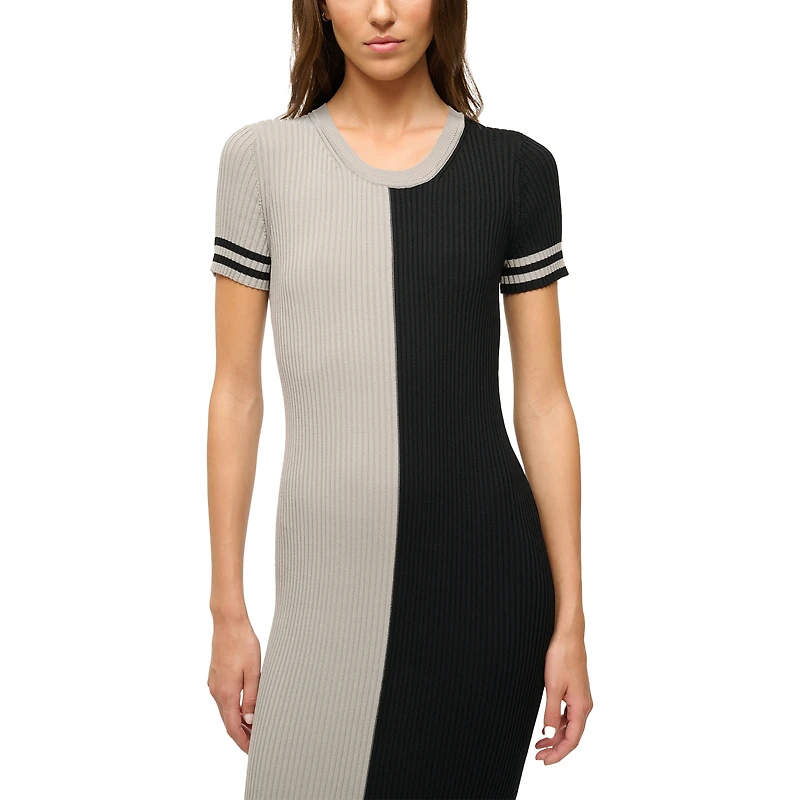 Women's STAUD  Silver/Black Las Vegas Raiders Colleen Dress