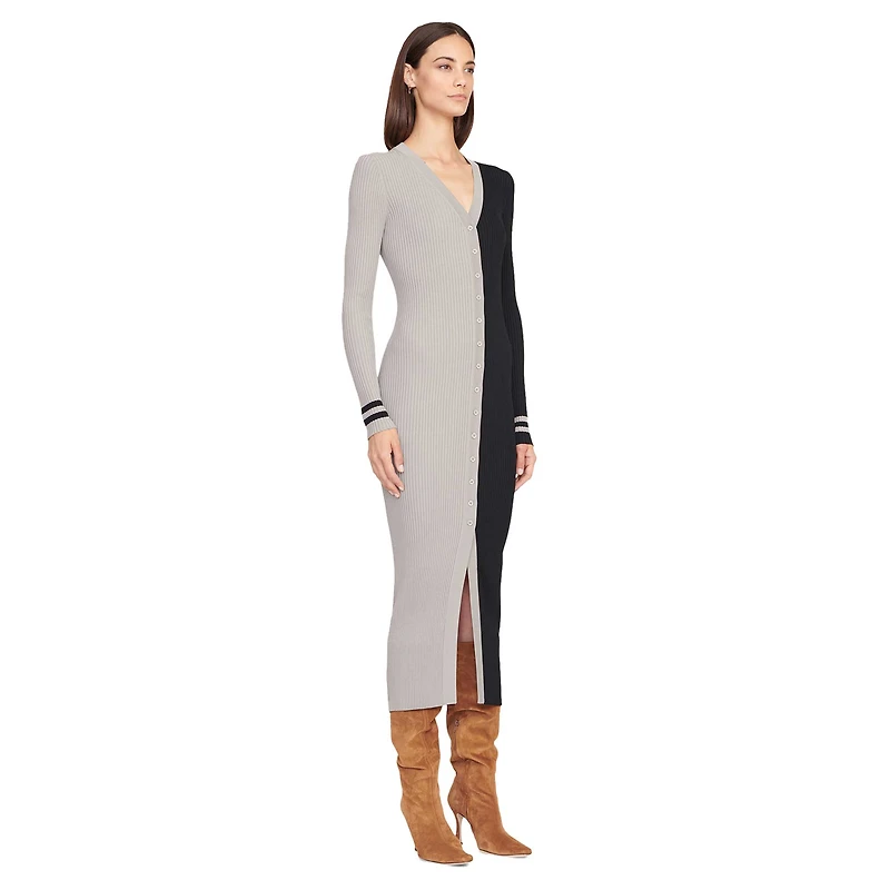 Robe pull boutonnée en tricot Shoko des Las Vegas Raiders argenté/noir pour femmes