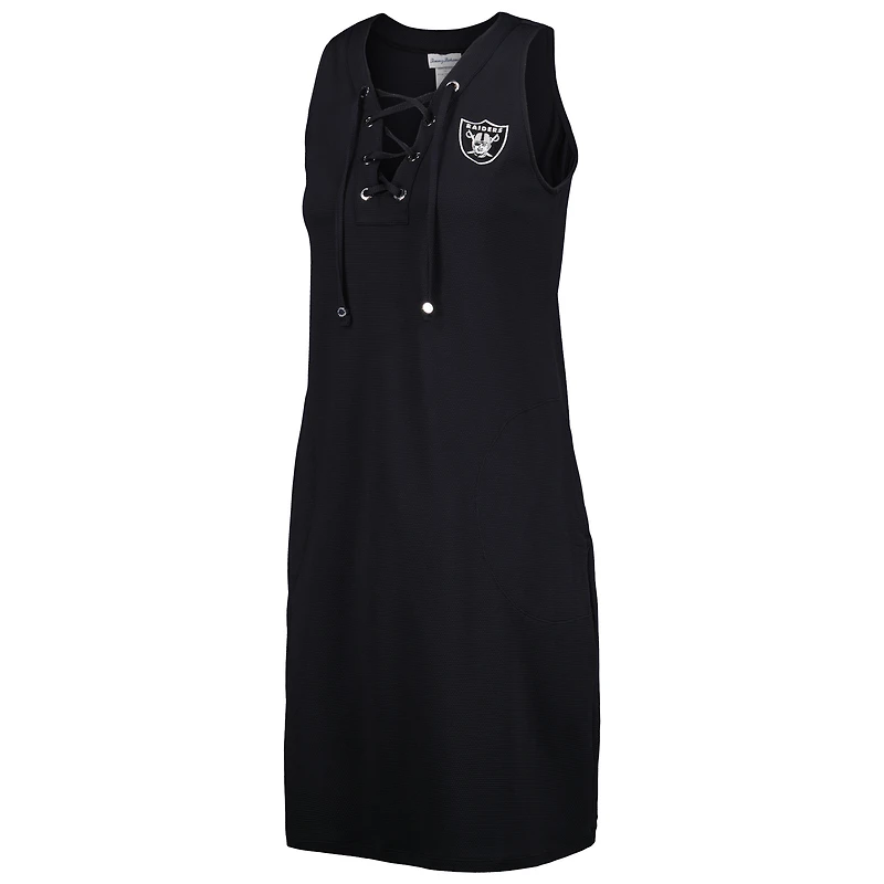 Robe à lacets Tommy Bahama noire Las Vegas Raiders Island Cays pour femmes