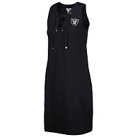 Robe à lacets Tommy Bahama noire Las Vegas Raiders Island Cays pour femmes