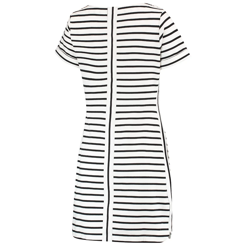 Robe rayée Tommy Bahama Jovanna blanche à rayures, modèle Tri-Blend, pour femme, aux couleurs des Raiders de Las Vegas.
